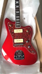 Guitare électrique Ome avec finition matérielle, micro en tilleul rouge P90