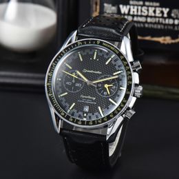 Omeg Men Watches 2023 2024 New Men's Watch Full Scale Working Watch High Quartz Top Top Luxury Moveses Mothes Brand Horlowpiece Rubbery Innelesd Steel Band Men's 06