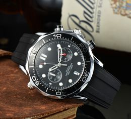 Omeg Horloges voor Mannen 2022 Nieuwe Heren Horloges Alle Wijzerplaat Quartz Horloge Hoge Kwaliteit Top Luxe Merk Chronograaf Klok Rubber265q