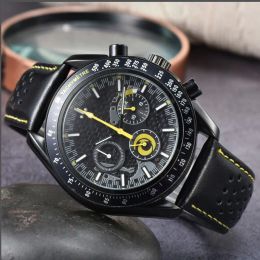 Omeg Montres-bracelets pour hommes 2023 Nouvelles montres pour hommes Tous les cadrans Montre à quartz de haute qualité Top Marque de luxe Chronographe Horloge Ceinture en caoutchouc Mode Homme