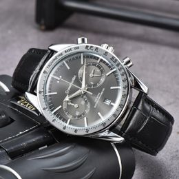 Omeg polshorloges voor heren 2023 nieuwe herenhorloges alle wijzerplaat werk quartz horloge hoge kwaliteit top luxe merk chronograaf klok horloge lederen horlogeband herenmode O012