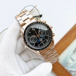 Omeg Relojes de pulsera para hombres 2023 Nuevos relojes para hombre Todo el dial Trabajo Reloj de cuarzo Alta calidad Top Marca de lujo Reloj cronógrafo Reloj Banda de reloj de goma Moda para hombres 08