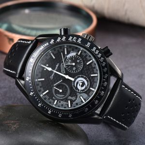 Omeg montres-bracelets pour hommes 2023 nouveaux hommes montres tous les cadrans travail montre à quartz de haute qualité haut de gamme marque de luxe chronographe horloge ceinture en cuir hommes mode 06