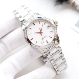 Omega Enviar Relojes de Diamantes para Mujer Amantes Novia Movimiento mecánico automático Espejo de Zafiro Mano de Obra Exquisito Ocio Negocios Puede Usar Relojes de Lujo