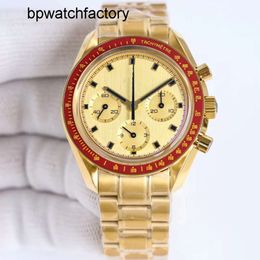 Omegawatch Edition Limited 50th All Anniversary Kingba Hochwertige Herren-Sportuhr mit Chronograph und Handaufzug von 1969. Auf der Rückseite ist eine Gedenkgravur eingraviert