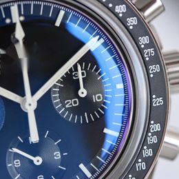 Omegawatch Watchmen Montre Speedmaster Montres Hommes Chronographe Montre Pleine Fonctionnalité 5A Haute Qualité Mouvement Mécanique Uhr Dos Transparent Relojs EE2N