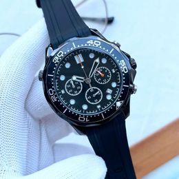 Omegwatch Luxury Designer Omegwatches Quartz Watch New Men's Belt Business Style Watch