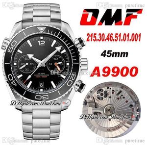 OMF v3 A9900 automatische chronograaf heren horloge zwart gepolijst bezel roestvrij stalen armband 215.30.46.51.01.001 (zwart balanswiel) Super Edition Puretime OM28