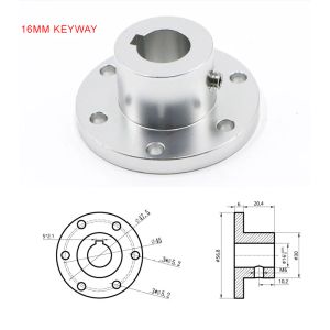 Omni Wheel Blanging Acoplamiento Diámetro de aleación de aluminio 5 6 8 10 mm 12 14 15 16 18 mm Acoplamiento de Keyway