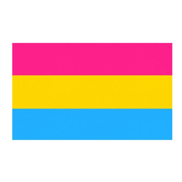 Drapeau pansexuel de fierté LGBT omnisexuelle drapeau sexuel Pan bannière 3x5 pieds 90x150cm cadeau de fête de Festival 100D Polyester imprimé vente chaude!