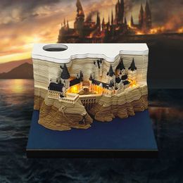 Omoshiroi Magic Castle 3D Kladblok Kalender Memoblok Bloknotities Hary Design Notitiepapier Briefpapier Accessoires Geboortegeschenken 240118