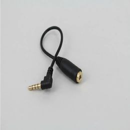 OMTP y CTIA Compatible Comput Computer Audector Conector Cable para auriculares y auriculares de teléfonos móviles 90 °