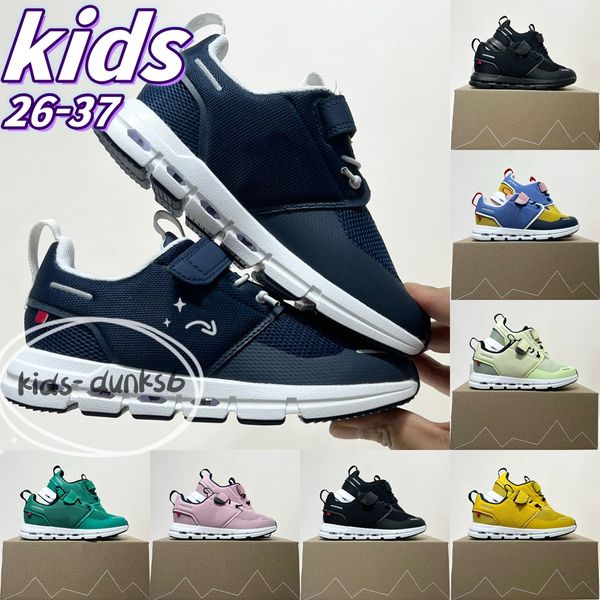 Sur Cloud Kids Shoes Green Green Rink Running Chaussures jaune noir blanc bleu jeunesse enfants pour tout-petits 26-37 W8U3 #