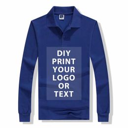 On Demand Custom Polos Men Cotton Polo Shirts Custon Printing Brand Design uw eigen PoloSports Unisex Tops Gedrukte tekst 220713