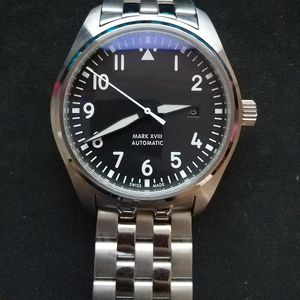 En el reloj para hombre, relojes piloto mecánicos automáticos, marca luminosa de acero inoxidable 316, reloj de pulsera de alta calidad para hombres, estilo de vida 297E