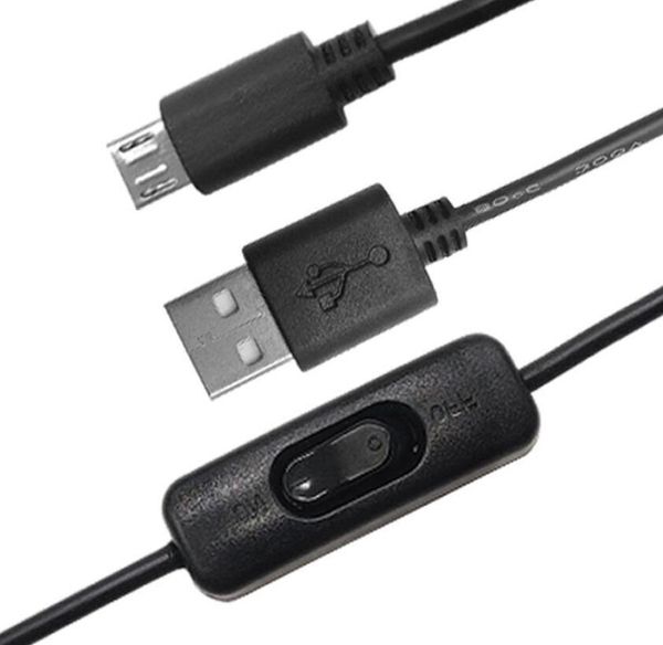 Cables de interruptor de encendido / apagado Micro USB Tipo C Cargador fuente de alimentación 5V 3A / 2A para RAS PI 3 B + PLUS RPI 4 Modelo para Xiaomi Teléfono 313 501
