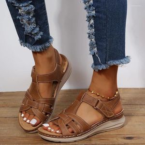 op Rome Ladies 2024 schoenen trend sandalen verkoop dames casual dames ronde teen wiggen open licht 568 778 5