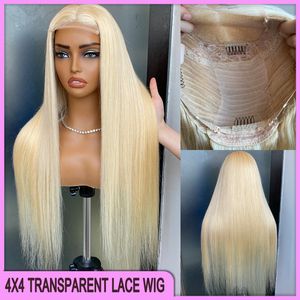 En vente 180% de densité malaisienne péruvienne brésilienne 613 blonde blonde soie silky 4x4 Ferme de fermeture en dente