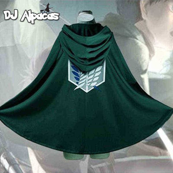 A la venta Anime Attack On Titan Cloak Shingeki No Kyojin Scouting Legion HisLevi Capes Cosplay Disfraz J220720