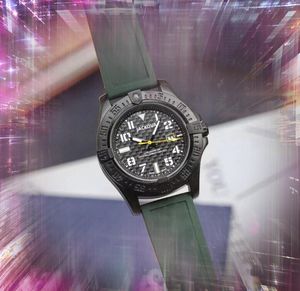 En oferta, relojes para hombre de moda, 43 mm, fecha automática, vestido para hombre, reloj de diseñador, cinturón de goma, cronógrafo al aire libre, batería de cuarzo, reloj lunar, hora, reloj de pulsera con pantalla Fand