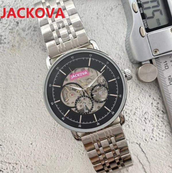 En vente haut de gamme hommes creux squelette mode montre 40mm sport mouvement automatique en acier inoxydable Bracelet Super édition éternité montres-bracelets