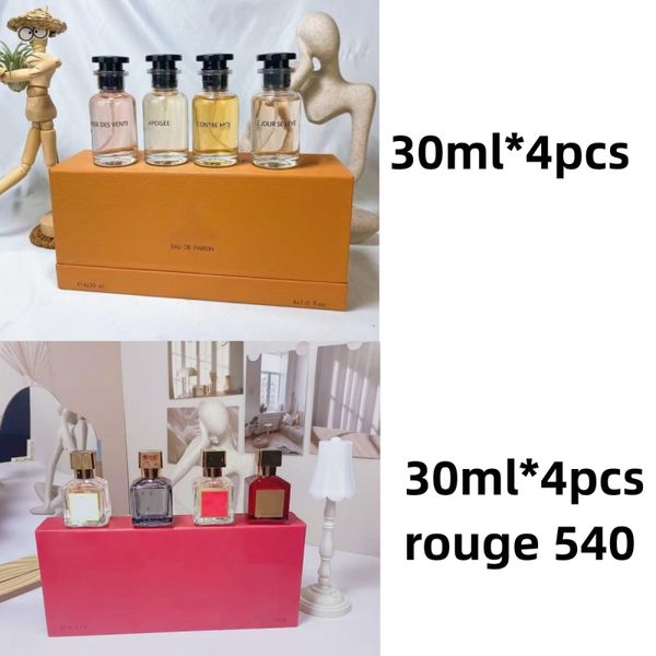 En vente Luxuries Designer Perfume Water Tweed 30ml * 4pcs Perfume Set Rose des Events le Jour Se leve Contre Moi Parfum Létroise Oneure Lasting Edp Fragance Splay Box cadeau cadeau
