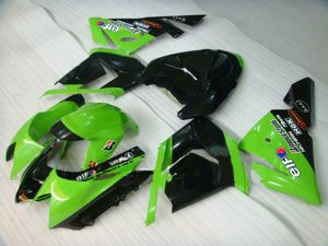 Kit de carenado de motocicleta para KAWASAKI Ninja ZX10R 04 05 ZX 10R 2004 2005 ZX-10R juego de carenados negro brillante verde + 7 regalos KJ32
