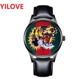 En vente femmes hommes abeille serpent tigre montre 40mm 45mm quartz importé mouvement horloge mode haute qualité couples style classique montres relogio masculino cadeaux