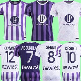 23 24 Toulouse voetbalshirts DERDE DONNUM DALLINGA Home Away maillot de foot 2023 2024 Toulouse CISSOKO ONAIWU CHAIBI voetbalshirts uniformen