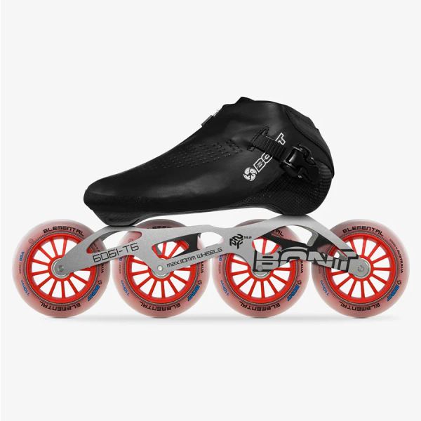 Onderdelen 100% de vitesse d'origine de vitesse en ligne Skate HEATMoldable en fibre de carbone Boot en ligne avec 6061 Cadre des roues en élément Patines Skate