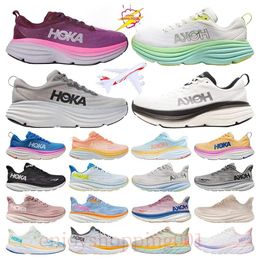 2024 Clifton 9 Zapatos para correr Plataforma para mujer Zapatillas de deporte One Bondi 8 Hombres Blakc White Harbor Hombres Mujeres Entrenadores Runnners 36-45