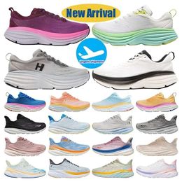 One Bondi 8 2024 Running Designer Shoes Dames Platform Sneakers Clifton 9 Men Blakc White Harbor Mens Women Trainers Runnners 36-45