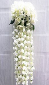 One Bouquet 31quot Artificial Hydrangea Flower Bouquet Ivy Garland Silk Vine Green voor bruiloft Home Decorative5608132