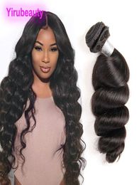 Extensions de cheveux d'un paquet Mlaysian Virgin Hair 1 Piece One Set Loose Wave Double Toft 1030Inch9449830