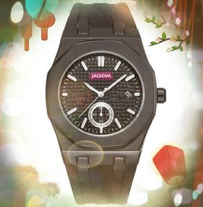 Eén eye -ontwerper Quartz Fashion Mens Time Clock Watches 42mm populaire mannen Dress Roestvrij stalen rubberen rubberen Klok Business Casual polshorloge orologio di Lusso Gifts