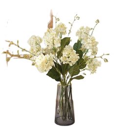 E￩n faux bloemen Long Stam Mountain Hydrangea 3 koppen per stuk simulatiebloem voor bruiloft centerpieces