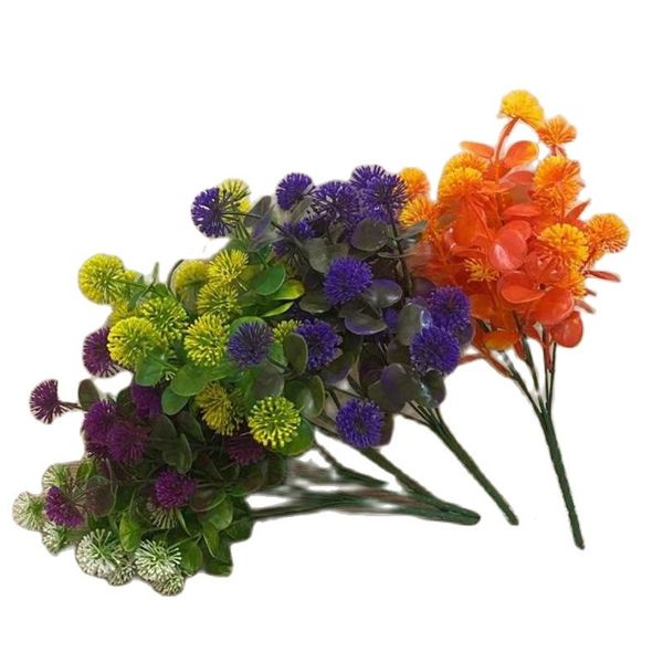 Une fausse fleur, Mini oignon vert haché, 5 tiges par bouquet, pissenlit en plastique pour centres de table de mariage