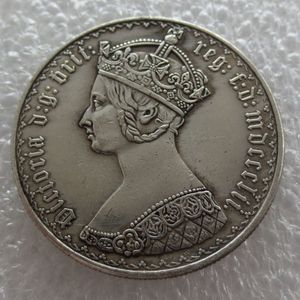 Un florin 1850 Grande-Bretagne Angleterre Royaume-Uni Royaume-Uni 1 pièce d'argent gothique249E