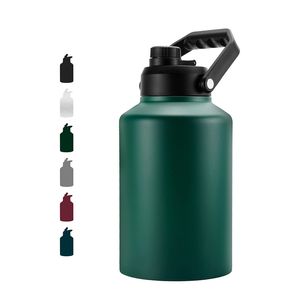 Bouteille d'eau isotherme d'un gallon 128 oz sous vide à double paroi pichet d'eau garder boire chaud et froid pour voyage randonnée camping sports