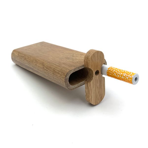 One Hitter Dugout Pipe Kit hecho a mano de madera Dugouts con excavadora humo de madera de aluminio Onehitter Bat filtros de cigarrillos accesorios para fumar