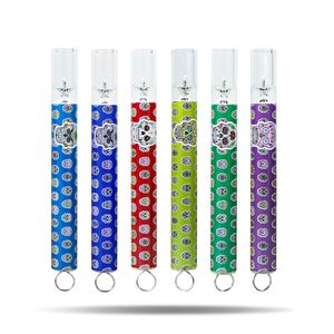 Autocollant tête fantôme One Hitter, longueur tout compris 103mm, tuyau de brûleur à mazout en verre transparent, grands tubes en verre