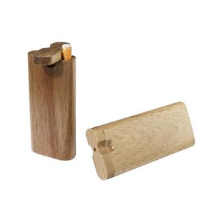 Caja de madera hecha a mano de pipa para fumar de un bateador con tubos de cerámica, filtros de cigarrillos, caja de madera