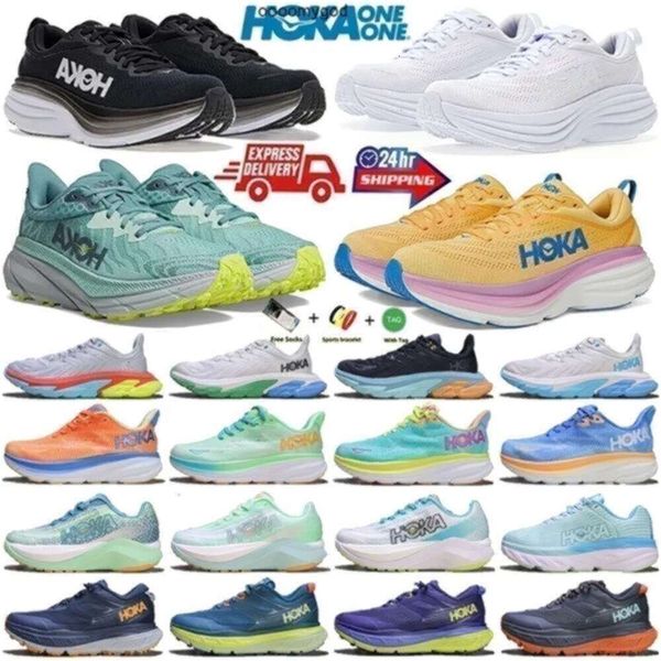 One Hokahs Bondi 8 Clifton 9 Running Shoes for Women Carbon x 2 X3 Mach Challenger 7 Triple Blanco Black M SpeedGoat 5 Wide Stinson 6 ATR