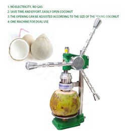 Eén machine voor dubbele gebruik van kokosopener deksel machine roestvrijstalen stalen afdekkapsnijder