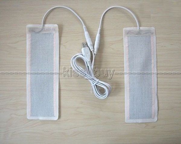 Freeshipping One Pair 5V USB Elemento de calentamiento Calentador de película 6 * 20 CM para pies calientes Calentador eléctrico