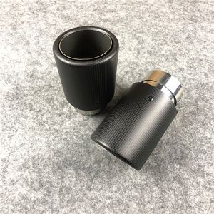 Une paire: tuyaux de silencieux d'échappement universels Akrapovic pour embouts de queue de voiture automatique en fibre de carbone véritable mat