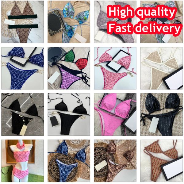 Traje de baño de diseñador de lujo para mujer G Bikinis Trajes de baño Tanga de dos piezas Diseñadores Bikini Mujer sexy Trajes de baño Ropa de baño de playa