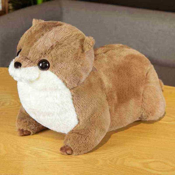 One Piece 5065Cm Real Life Otter Cuddle Lifelike Animal Doux Poupée Beau Jouet Cadeau Créatif Pour Enfants J220729