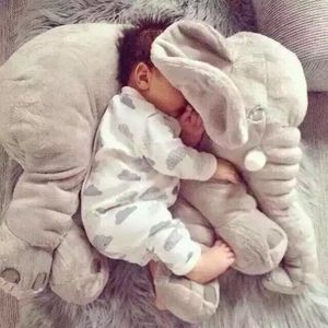 Een stuk schattig 5 kleuren olifant knuffel met lange neus kussens pp katoen gevulde baby kussens zachte olifanten speelgoed 60cm