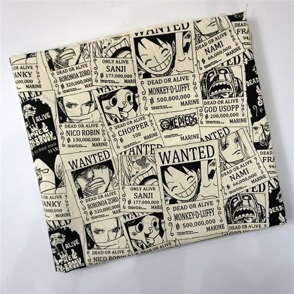 One Piece Dead Of Alive Chopper Luffy Patchwork coton toile tissu sac à coudre oreiller bricolage nappe rideau canapé 91 cm 145 cm T200232p